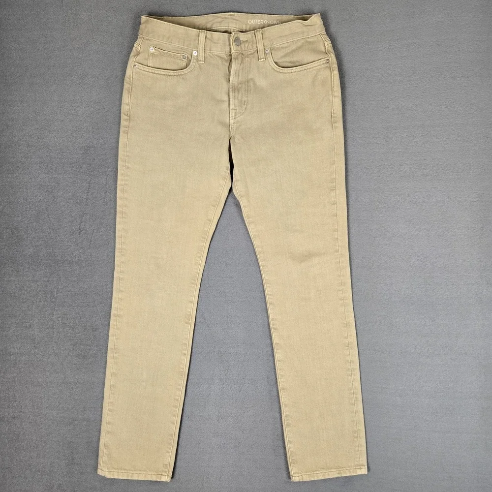 Outerknown SEA Jeans Mens 30x32 Tan Drifter Tapered Fit 5 Pocket Preppy‎ Classic